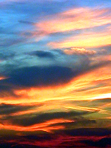 vertical blue sunset